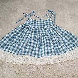 Sweethoney Blue Gingham Dress